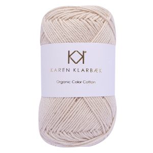 Karen Klarbæk ekologiskt bomullsgarn KK cotton organic varm naturvit 66 Stickwick yarn & design