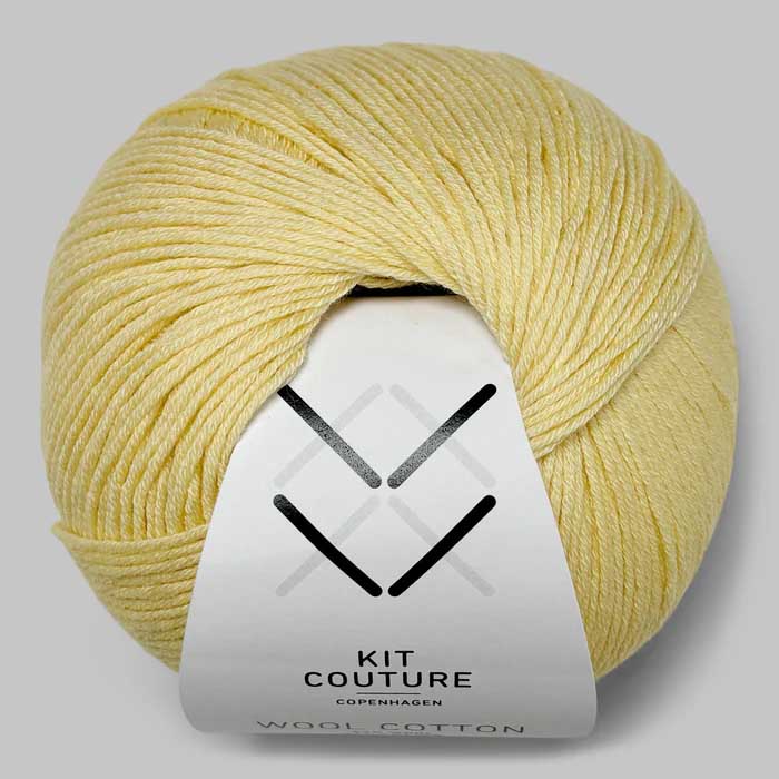 Kit couture Wool cotton Pastelgul 3567 Stickwick yarn & design Göteborg Sweden