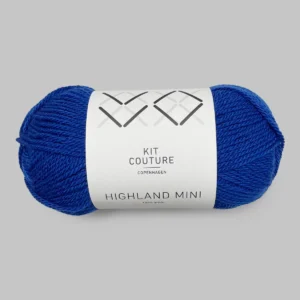 Kit couture Highland mini Klar koboltblå 337 Stickwick yarn & design Göteborg Sweden