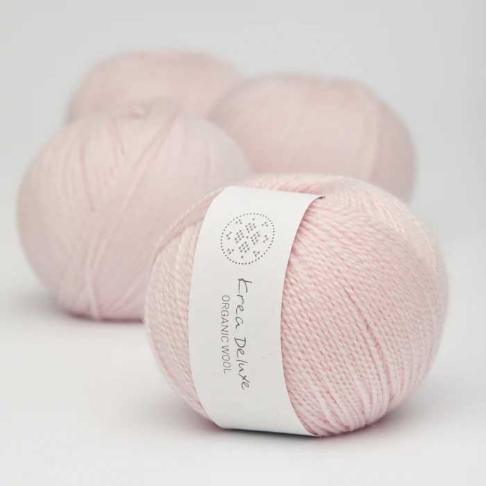 Krea deluxe Organic wool 1 Ljusrosa 11 Stickwick yarn & design Garnbutik i Göteborg Sweden