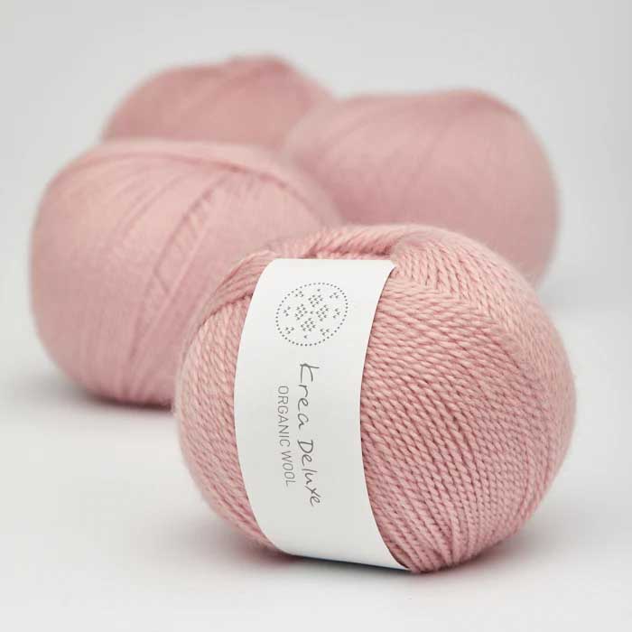 Krea deluxe Organic wool 1 Rosa 12 Stickwick yarn & design Garnbutik i Göteborg Sweden
