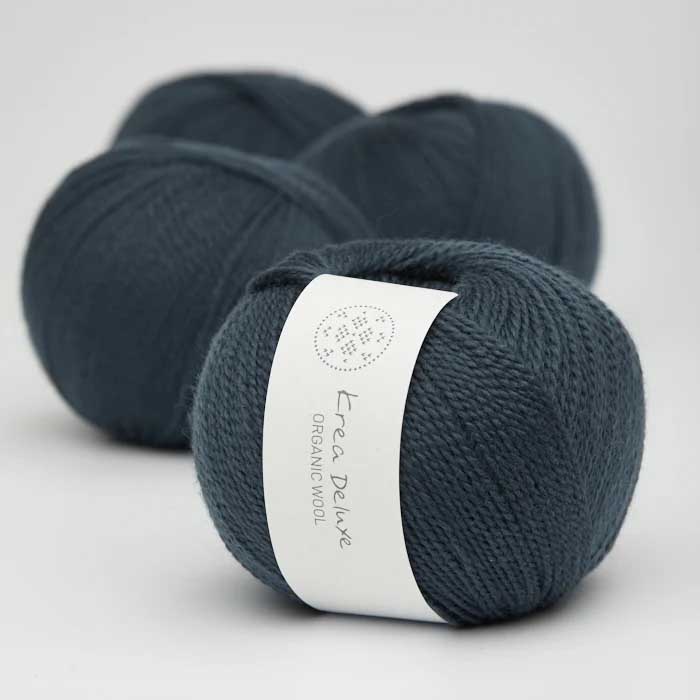Krea deluxe Organic wool 1 Marinblå 27 Stickwick yarn & design Garnbutik i Göteborg Sweden