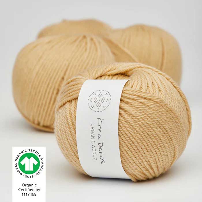 Krea deluxe Organic wool 2 Gul 05 Stickwick yarn & design Garnbutik i Göteborg Sweden