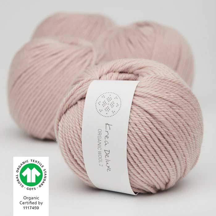 Krea deluxe Organic wool 2 Puder 07 Stickwick yarn & design Garnbutik i Göteborg Sweden