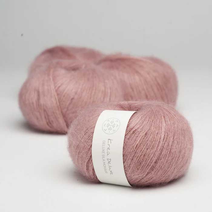 Krea deluxe Silk mohair Varm rosa 10 Stickwick yarn & design Garnbutik i Göteborg Sweden