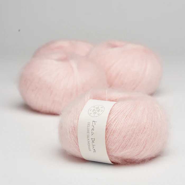 Krea deluxe Silk mohair Ljusrosa 11 Stickwick yarn & design Garnbutik i Göteborg Sweden