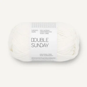 Sandnes Double sunday 1001 vit. Stickwick yarn & design, Garnbutik i Göteborg.