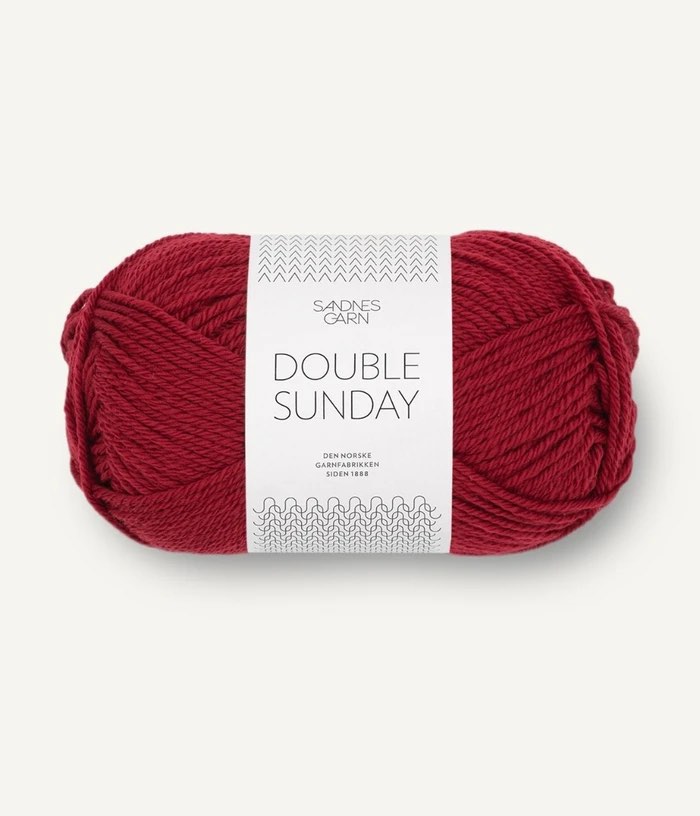 Sandnes Double sunday 4236 Mörk röd. Stickwick yarn & design, Garnbutik i Göteborg.