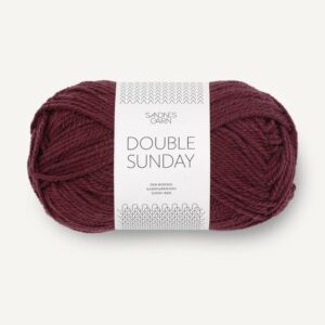 Sandnes Double sunday 4372 Mörk burgundy. Stickwick yarn & design, Garnbutik i Göteborg.