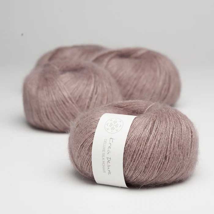 Krea deluxe Silk mohair Dimrosa 15 Stickwick yarn & design Garnbutik i Göteborg Sweden