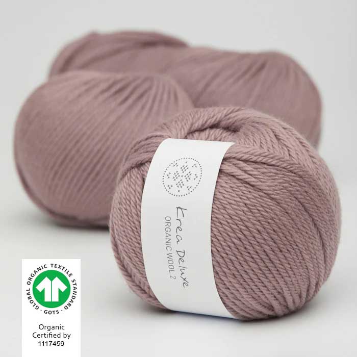 Krea deluxe Organic wool 2 Dimrosa 15 Stickwick yarn & design Garnbutik i Göteborg Sweden