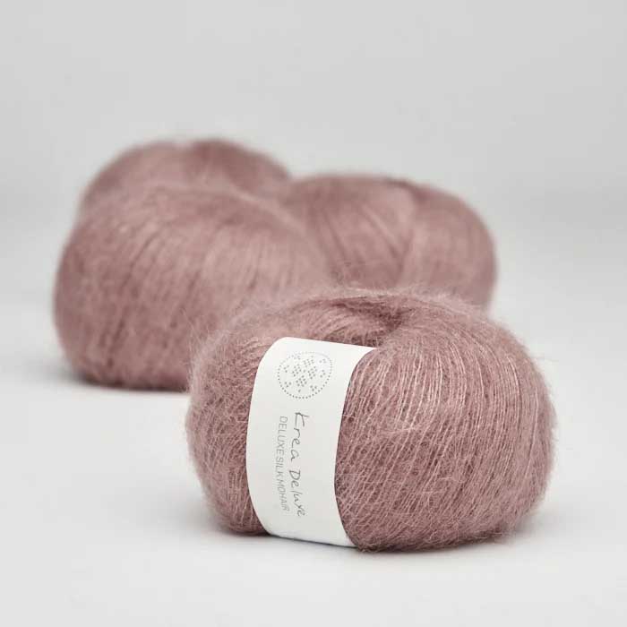 Krea deluxe Silk mohair Mörk Dimrosa 16 Stickwick yarn & design Garnbutik i Göteborg Sweden