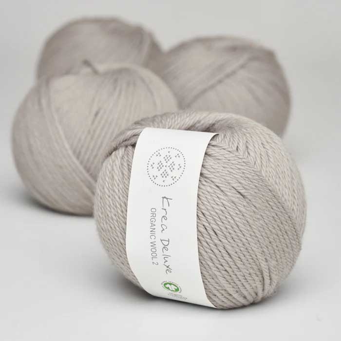 Krea deluxe Organic wool 2 Varm grå 19 Stickwick yarn & design Garnbutik i Göteborg Sweden
