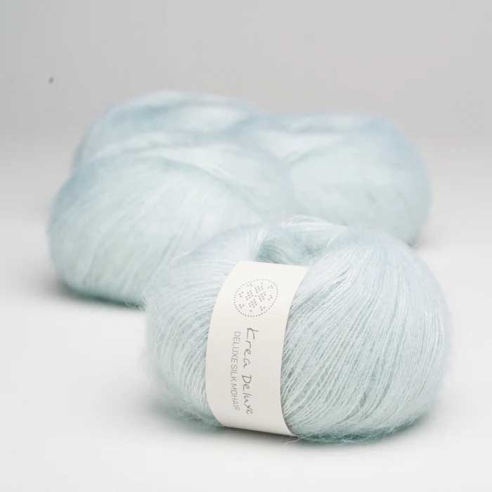 Krea deluxe Silk mohair Himmels blå 20 Stickwick yarn & design Garnbutik i Göteborg Sweden