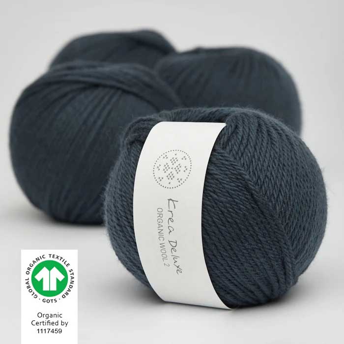 Krea deluxe Organic wool 2 Marinblå 27 Stickwick yarn & design Garnbutik i Göteborg Sweden