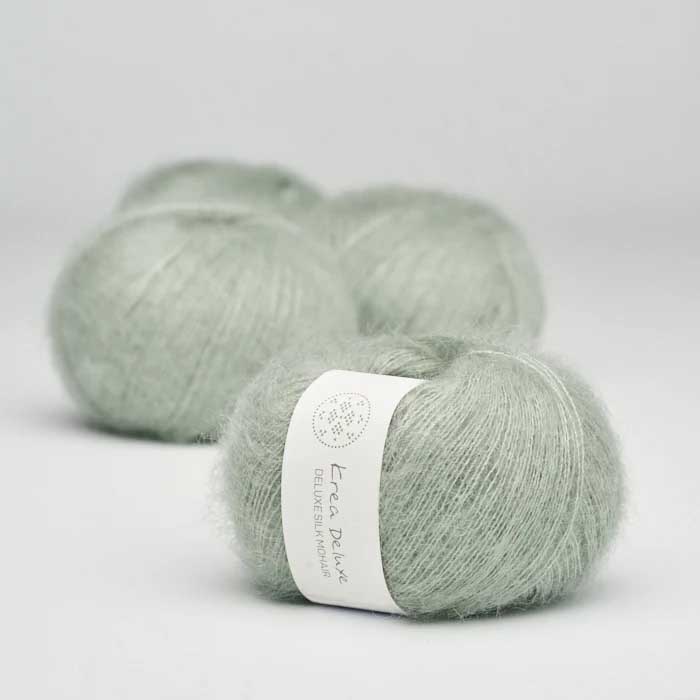 Krea deluxe Silk mohair Ljus dimgrön 32 Stickwick yarn & design Garnbutik i Göteborg Sweden