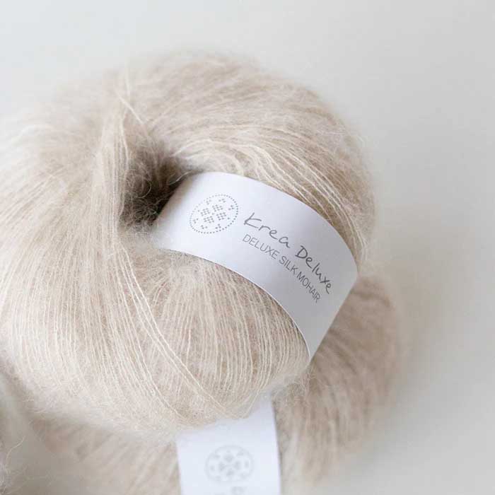 Krea deluxe Silk mohair Ljus sand 60 Stickwick yarn & design Garnbutik i Göteborg Sweden