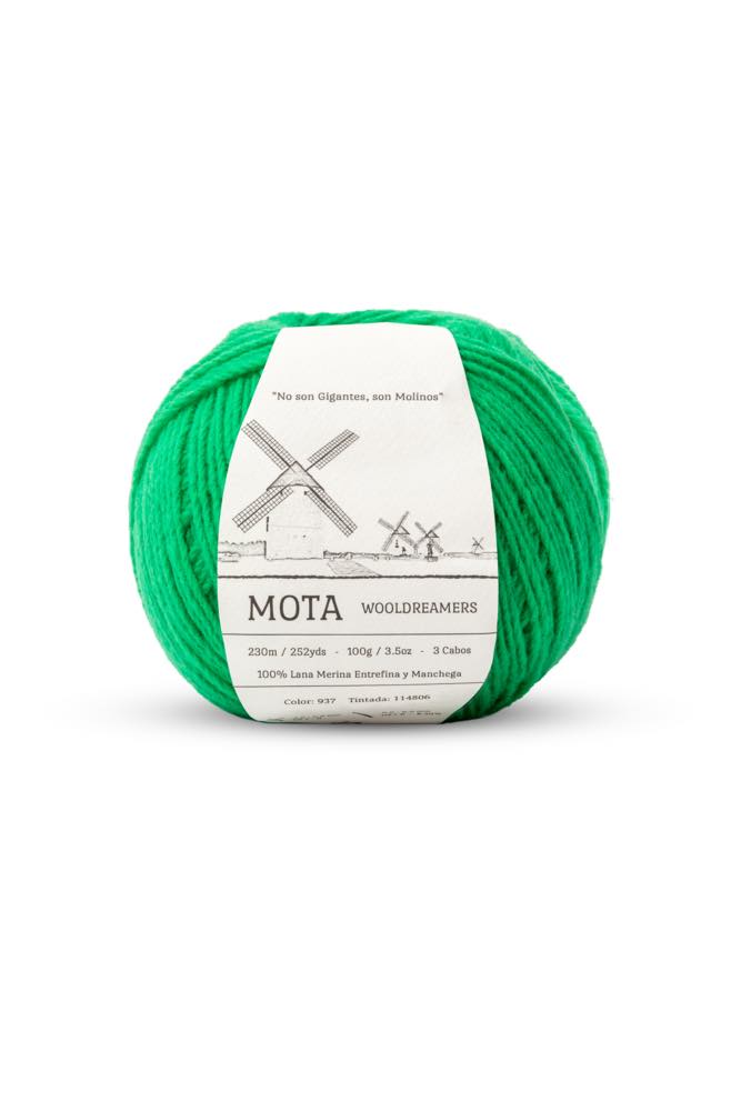 Wooldreamers Mota 937 Klargrön Stickwick Yarn & design Gothenburg Sweden