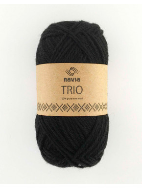 Navia Trio Black 37 Stickwick yarn & design garnbutik i Göteborg
