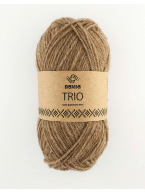 Navia Trio Light brown 35 Stickwick yarn & design garnbutik i Göteborg