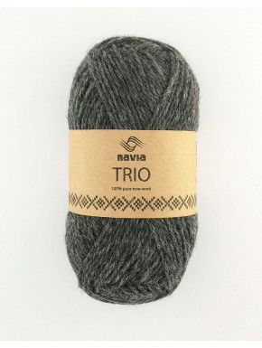 Navia Trio Mid grey 33 Stickwick yarn & design garnbutik i Göteborg