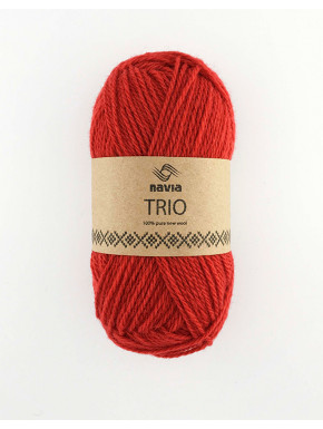 Navia Trio Red 314 Stickwick yarn & design garnbutik i Göteborg