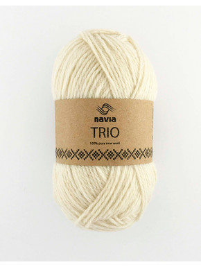 Navia Trio White 31 Stickwick yarn & design garnbutik i Göteborg