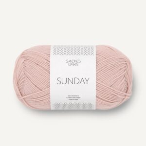 Sandnes Sunday 3511 Puder rosa. Stickwick yarn & design, Garnbutik i Göteborg.