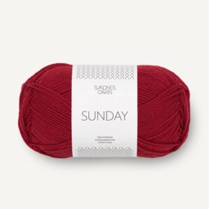 Sandnes Sunday 4236 Djup röd. Stickwick yarn & design, Garnbutik i Göteborg.