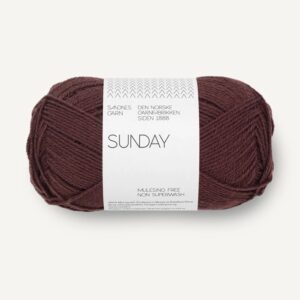Sandnes Sunday 4381 Dark fudge. Stickwick yarn & design, Garnbutik i Göteborg.