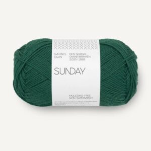 Sandnes Sunday 7772 Rainforest. Stickwick yarn & design, Garnbutik i Göteborg.