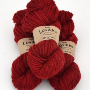Ullcentrum Lovikka röd ljus Gotland 1102 Stickwick yarn & design Garnbutik i Göteborg
