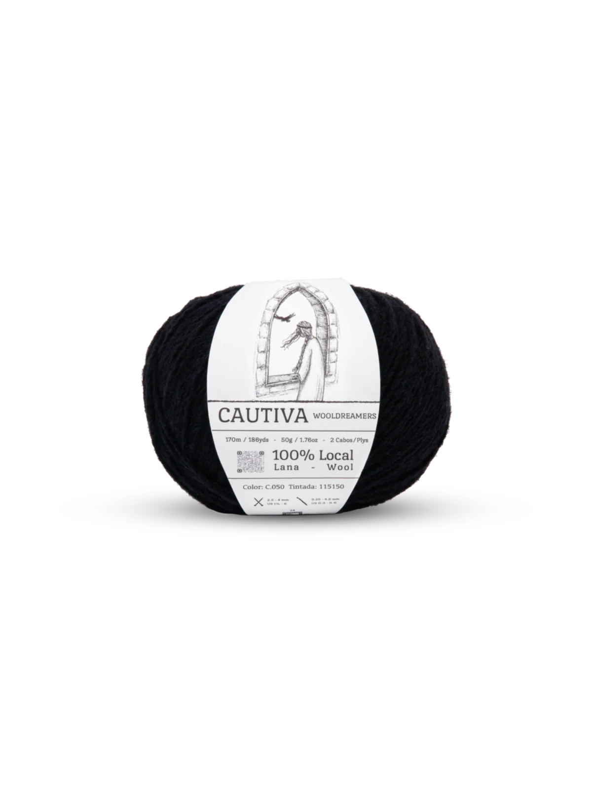 Wooldreamers Cautiva 050 Svart Stickwick yarn & design Garnbutik i Göteborg