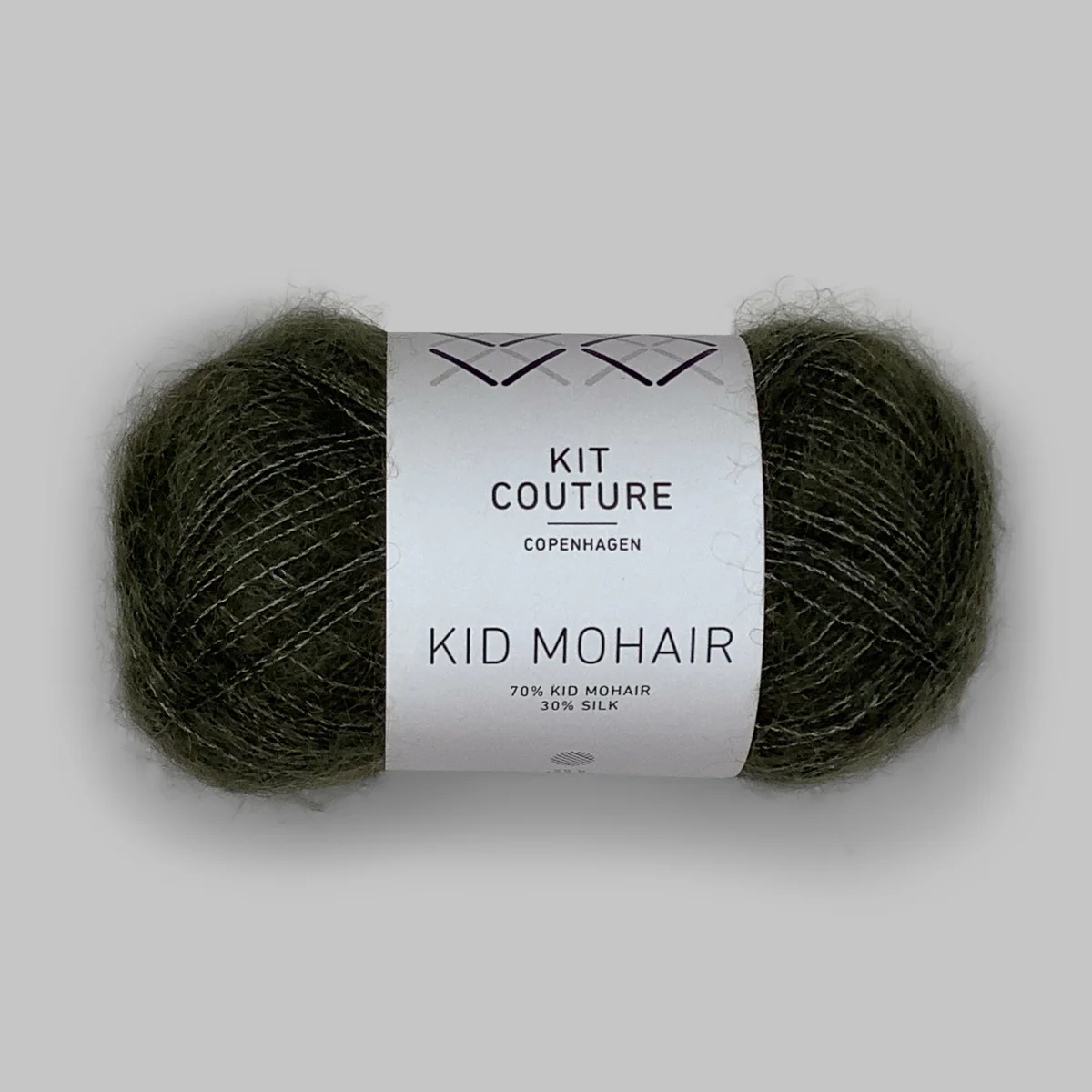 Kit couture Kid mohair army grön 105 Stickwick yarn & design garnbutik i Göteborg.