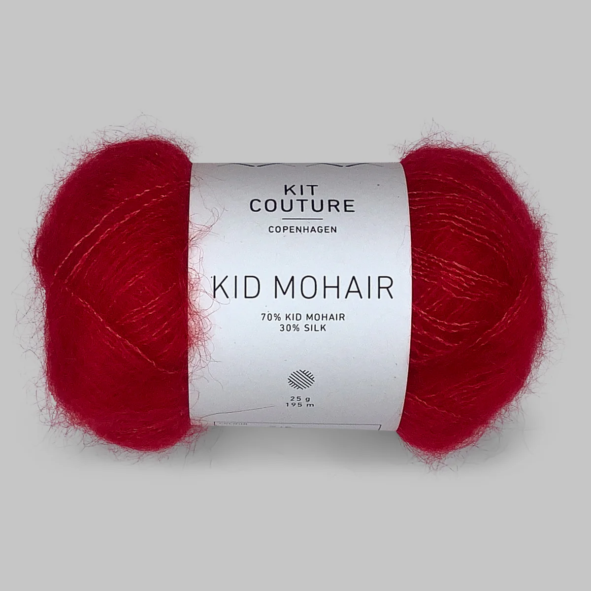 Kit couture Kid mohair Röd 218 Stickwick yarn & design garnbutik i Göteborg.