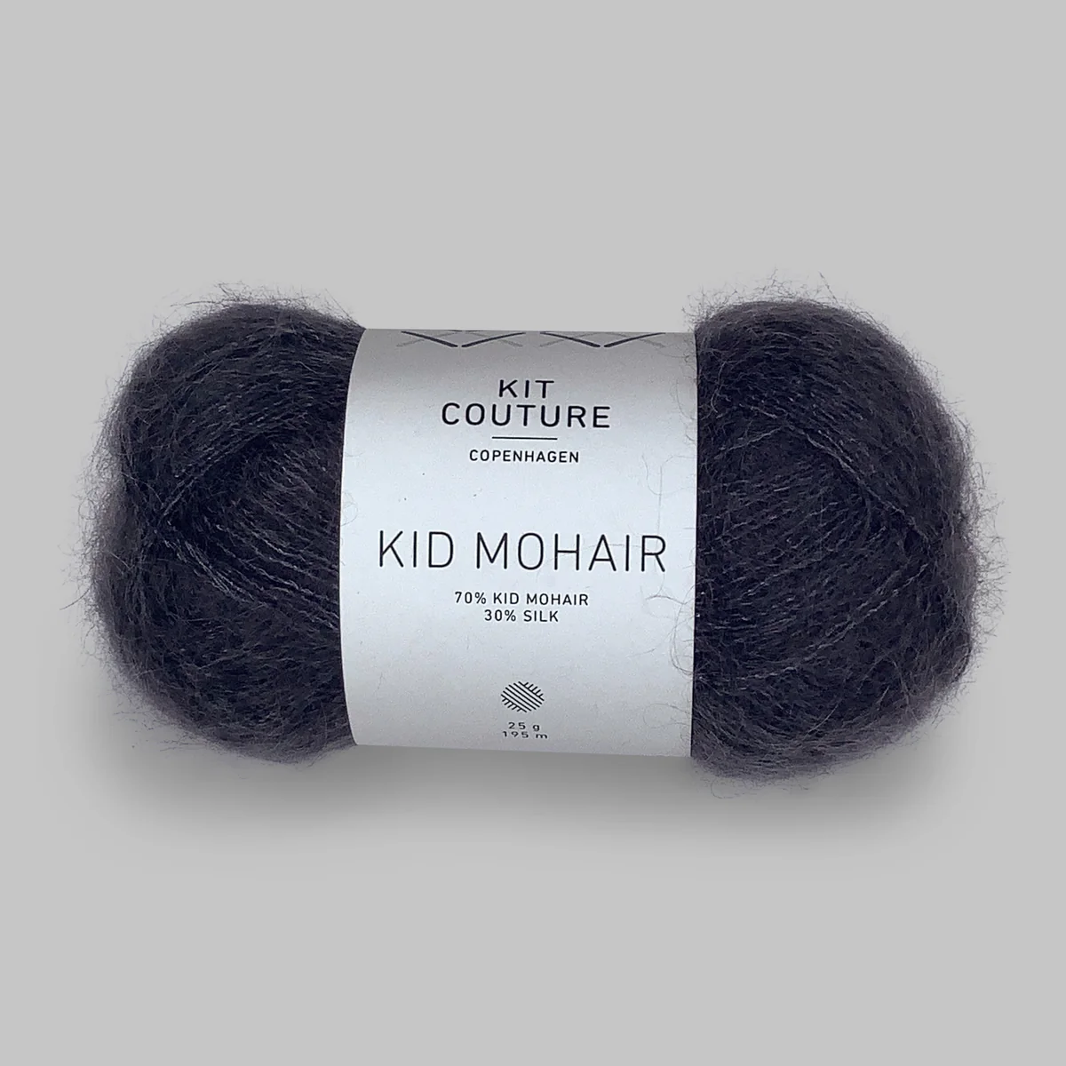 Kit couture Kid mohair Mörkgrå 331 Stickwick yarn & design garnbutik i Göteborg.