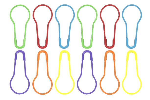 Hiyahiya markörer säkerhetsnålar Stickwick yarn & design Garnbutik i Göteborg