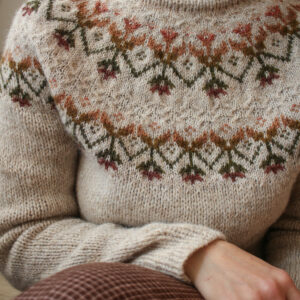 Kvit pullover av Teti Lutsak. Knit along, Kvit along, med Stickwick yarn & design, Garnaffär i Göteborg
