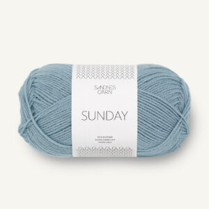 Sandnes Sunday 6501 Ice blue. Stickwick yarn & design, Garnbutik i Göteborg.