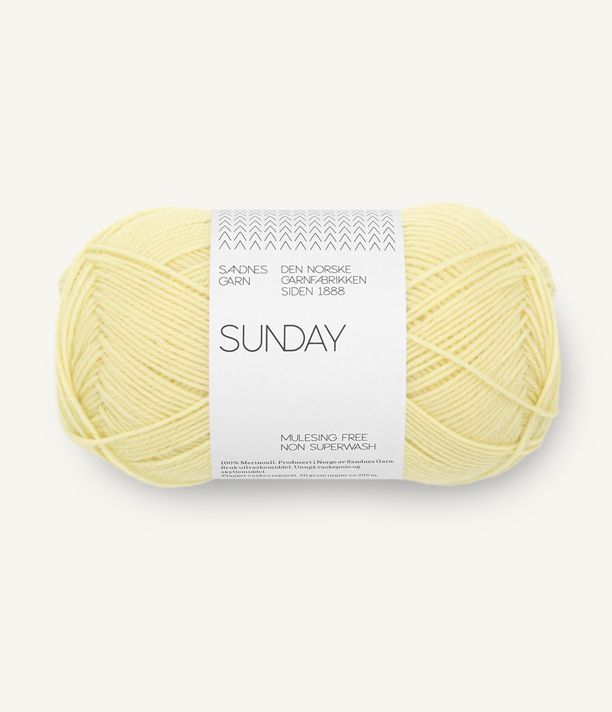 Sandnes Sunday 9602 Lemonade. Stickwick yarn & design, Garnbutik i Göteborg.