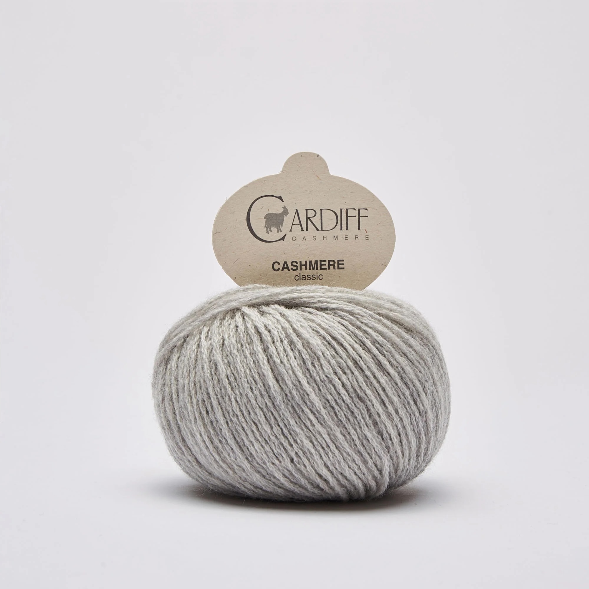 Cardiff Cashmere classic 518 Piombo. Kashmirgarn. Stickwick yarn & design garnbutik i Göteborg.