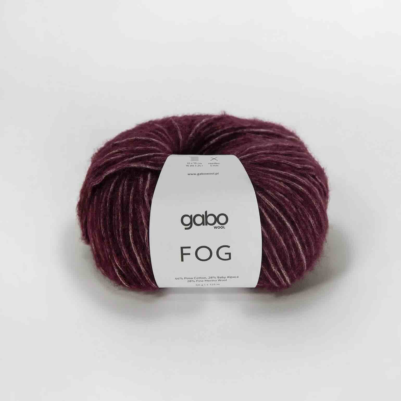 Gabo wool Fog 6910 Burgundy. Stickwick yarn & design garnbutik i Göteborg.