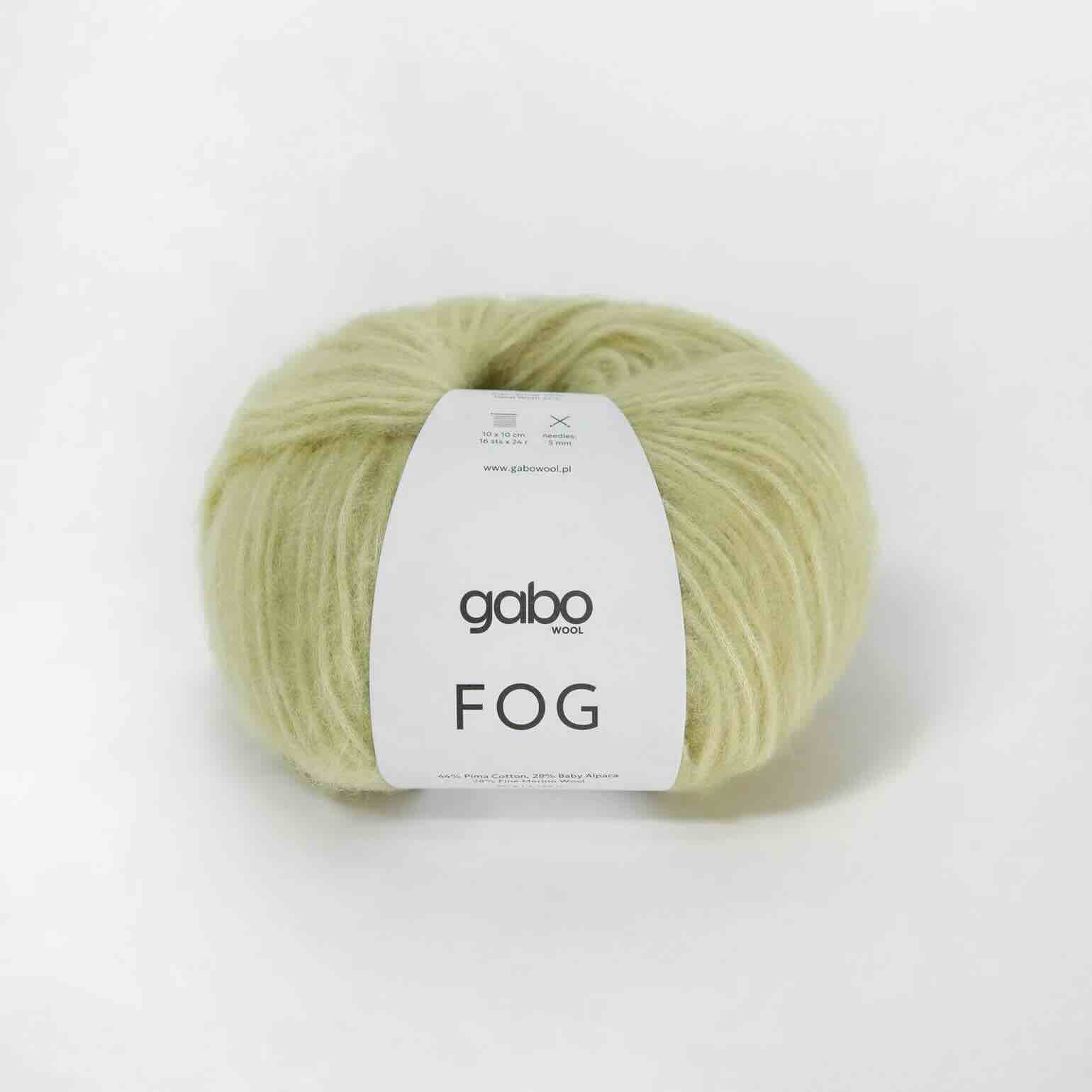 Gabo wool Fog 6477 Grönt te. Stickwick yarn & design garnbutik i Göteborg.
