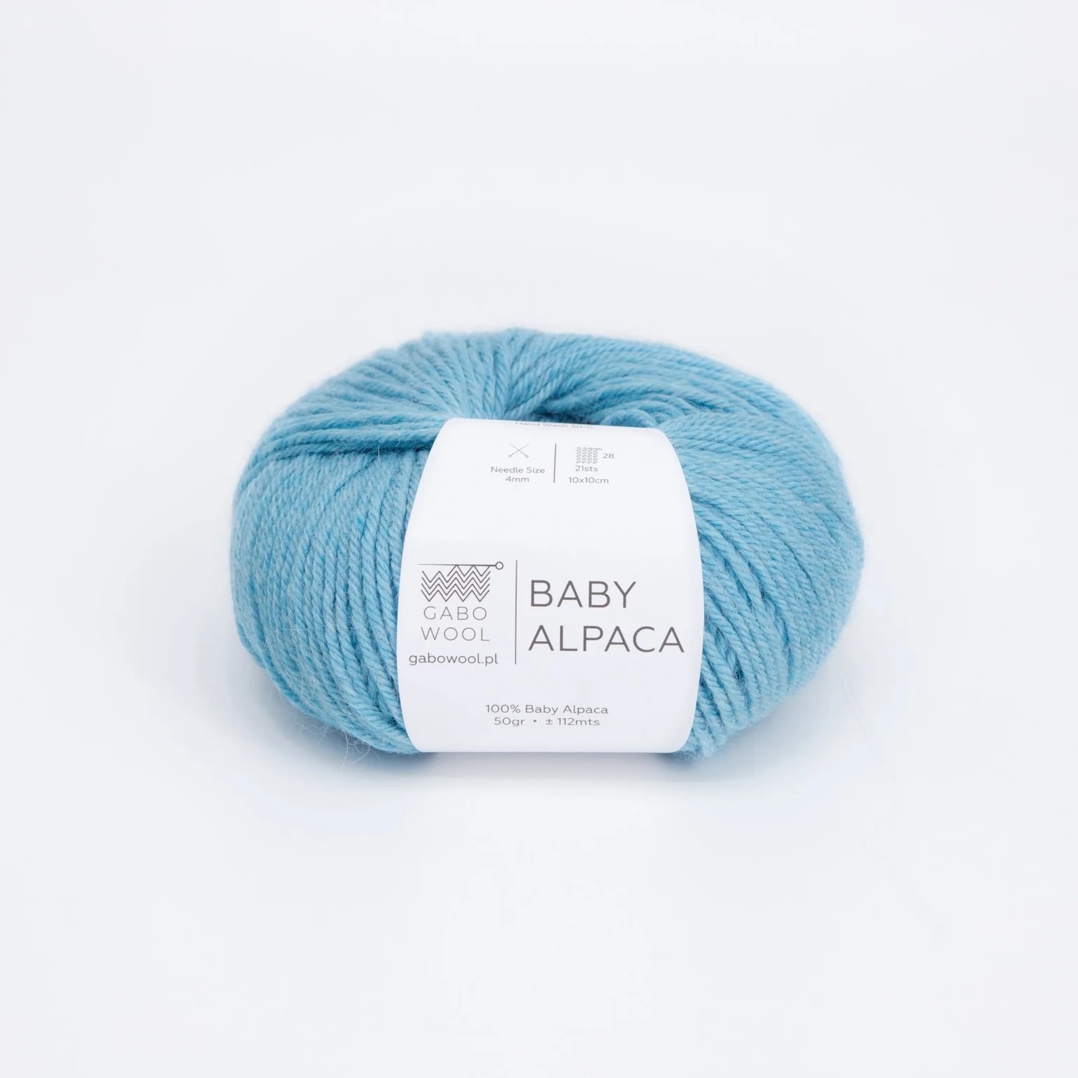Gabo wool Baby alpacka 1576 Mellanblå. Stickwick yarn & design garnbutik i Göteborg.