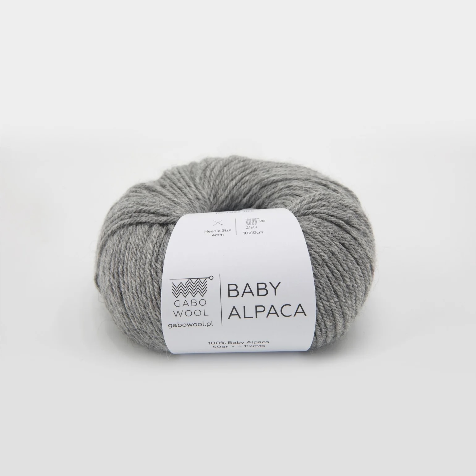 Gabo wool Baby alpacka 401 Ljusgrå. Stickwick yarn & design garnbutik i Göteborg.