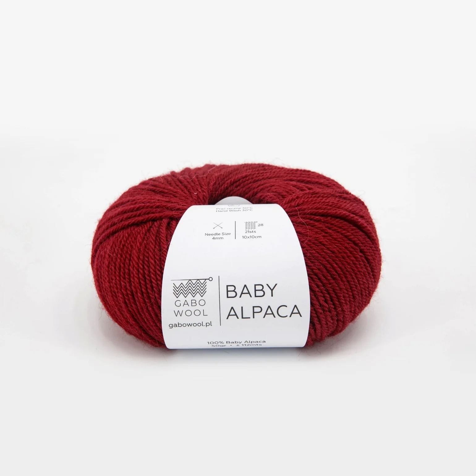 Gabo wool Baby alpacka RJ2055 Röd. Stickwick yarn & design garnbutik i Göteborg.