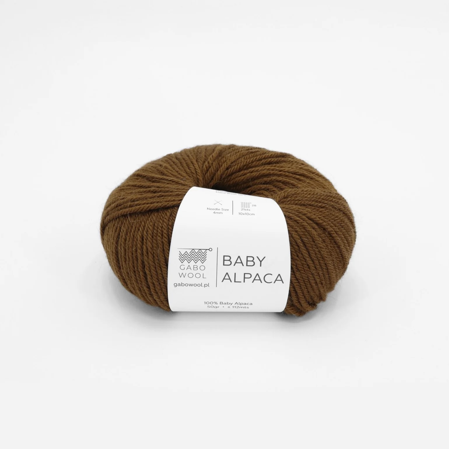 Gabo wool Baby alpacka 1121 Varm brun. Stickwick yarn & design garnbutik i Göteborg.