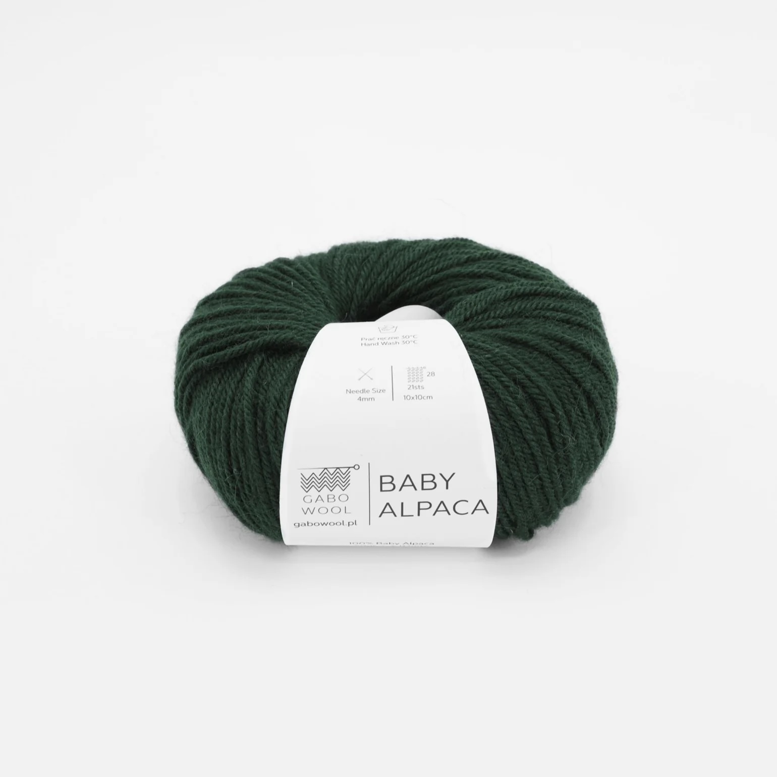 Gabo wool Baby alpacka 1172 Skogsgrön. Stickwick yarn & design garnbutik i Göteborg.