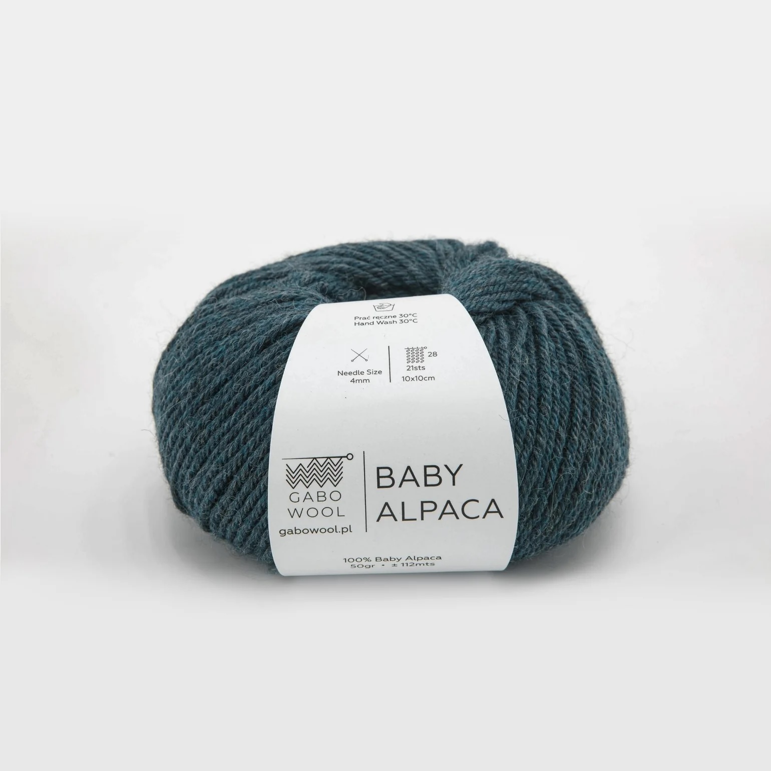 Gabo wool Baby alpacka M1979 Havsgrön. Stickwick yarn & design garnbutik i Göteborg.
