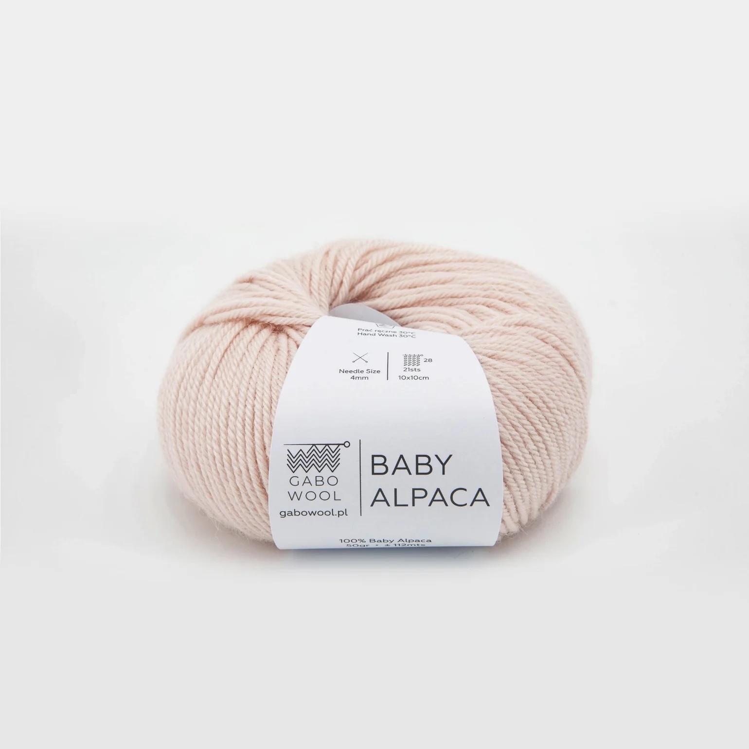 Gabo wool Baby alpacka RJ9054 Puderrosa. Stickwick yarn & design garnbutik i Göteborg.